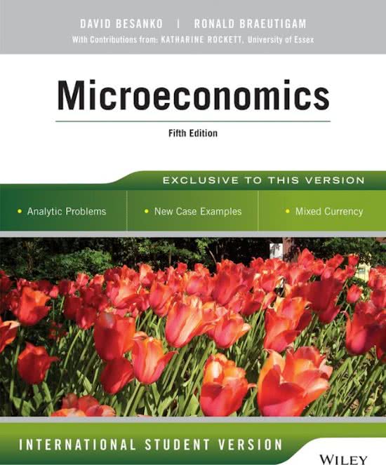 Tilburg Year 1 Managerial Accounting microeconomics Glossary English H1-6