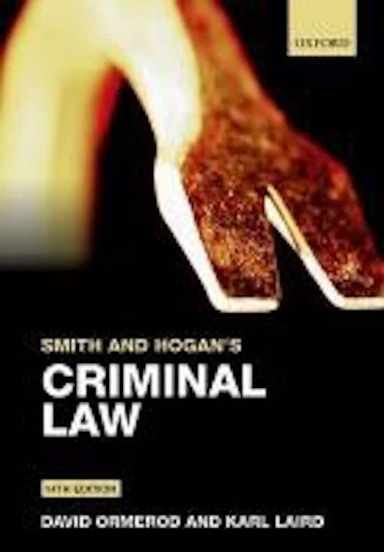 Smith and Hogan's Criminal Law