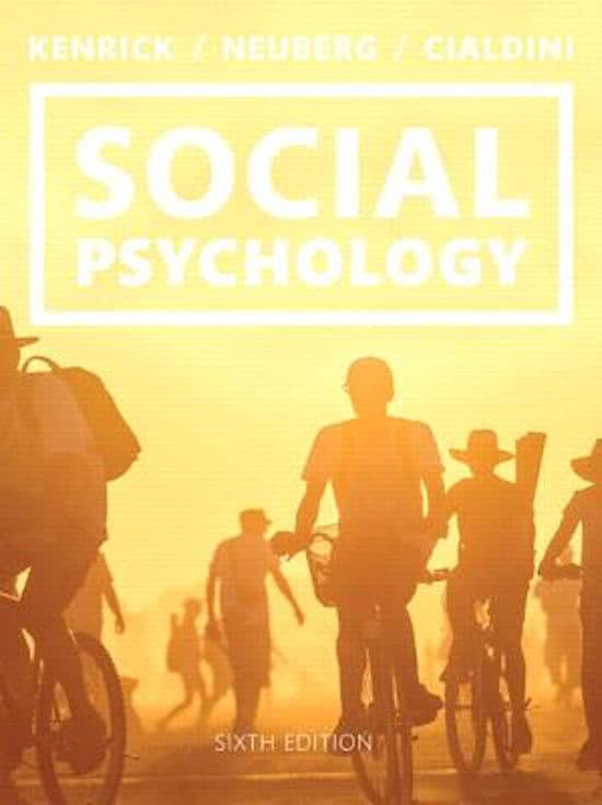 Summary 'Social Psychology & Goals in Interaction'