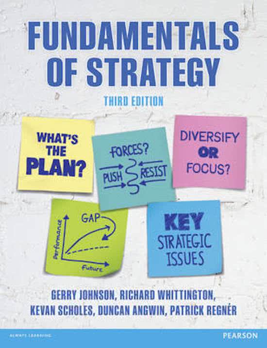 Samenvatting Inleiding in de Bedrijfskunde 2:  Fundamentals of Strategy 
