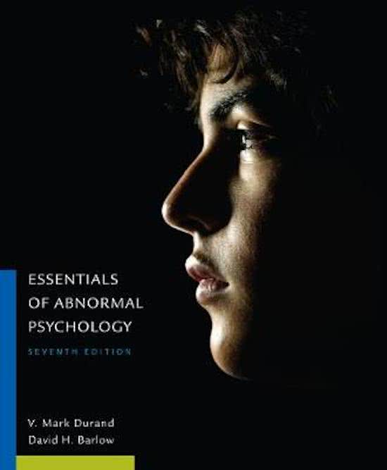 Essentials of Abnormal Psychology, Durand - Exam Preparation Test Bank (Downloadable Doc)