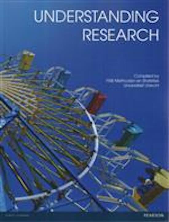 Samenvatting Understanding research - H1 t/m H4 (H4 deels)