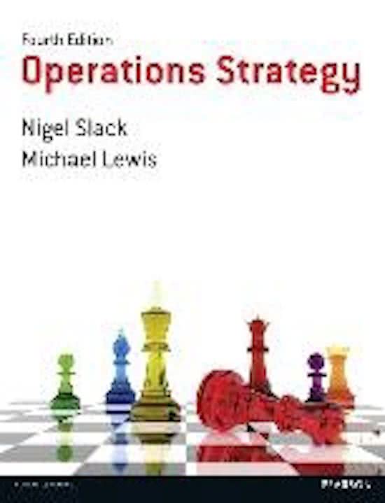 Summary Operations Strategy and Technology