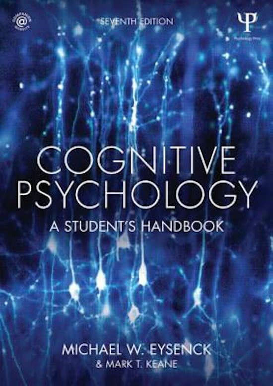 Summary Chapter 4,5,6,7 Cognitive Psychology