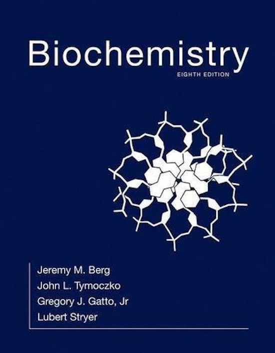 Lecture notes Biomedical Sciences (BSc) BB1701 Biochemistry 