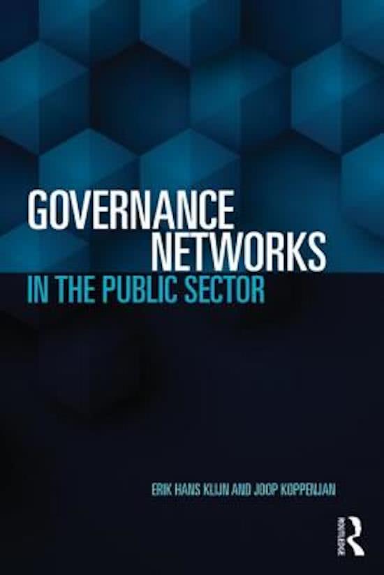 Samenvatting hoorcolleges Network Governance