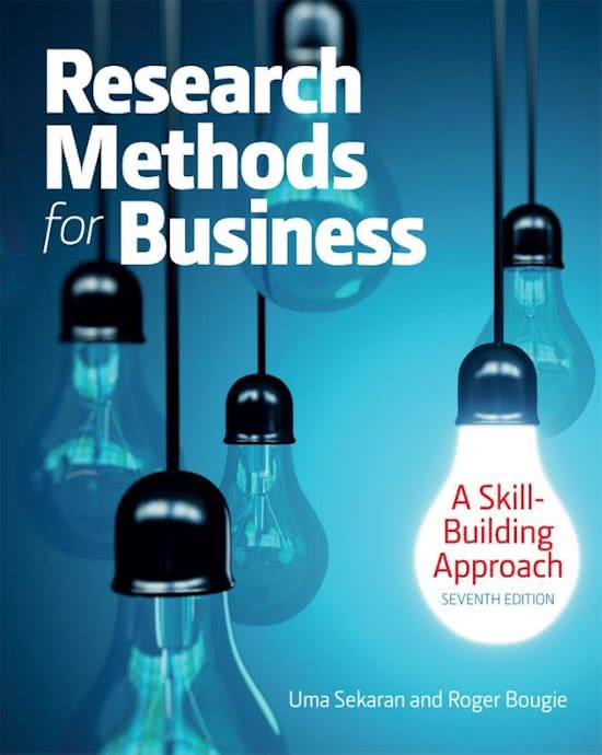 Summary Research Methods For Business, ISBN: 9781119165552  Business Research 1 (FBE-1000BR1_18-BE-IB)