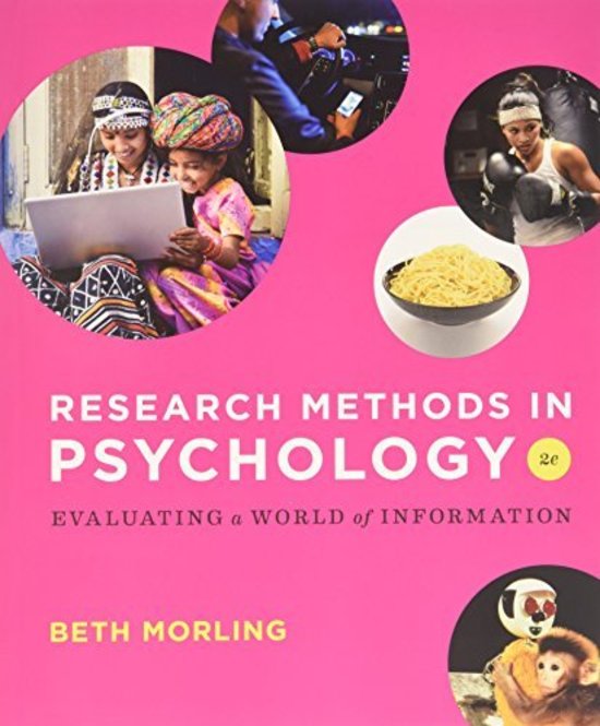 Samenvatting Research methods in Psychology - Morling 2e druk (Eng/Nl)