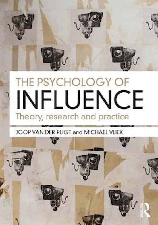 Van der Pligt & Vliek - The Psychology of Influence - Full, Concise Summary for Persuasive Communication / Decision Making II / Psychology of Media & Communication